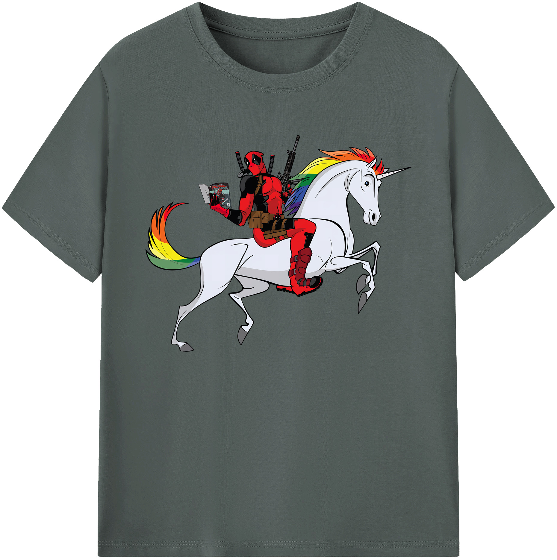 （画像用） Deadpool デッドプール 綿100％ メンズ半袖Tシャツ｜肌触りやわらか＆通気性